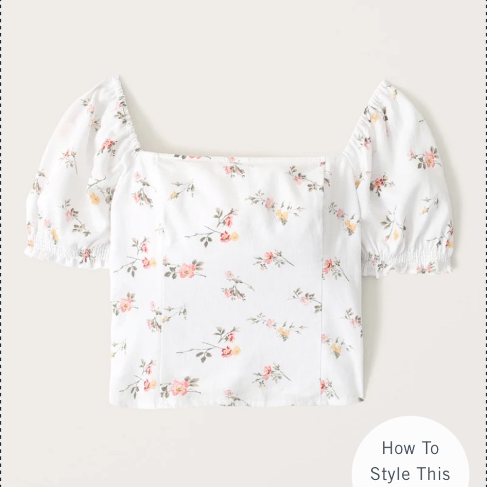 Abercrombie & Fitch puff sleeve top